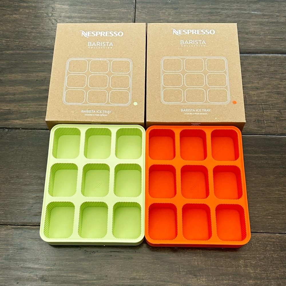 Nespresso Barista Ice Tray Set - Lime and Tangerine